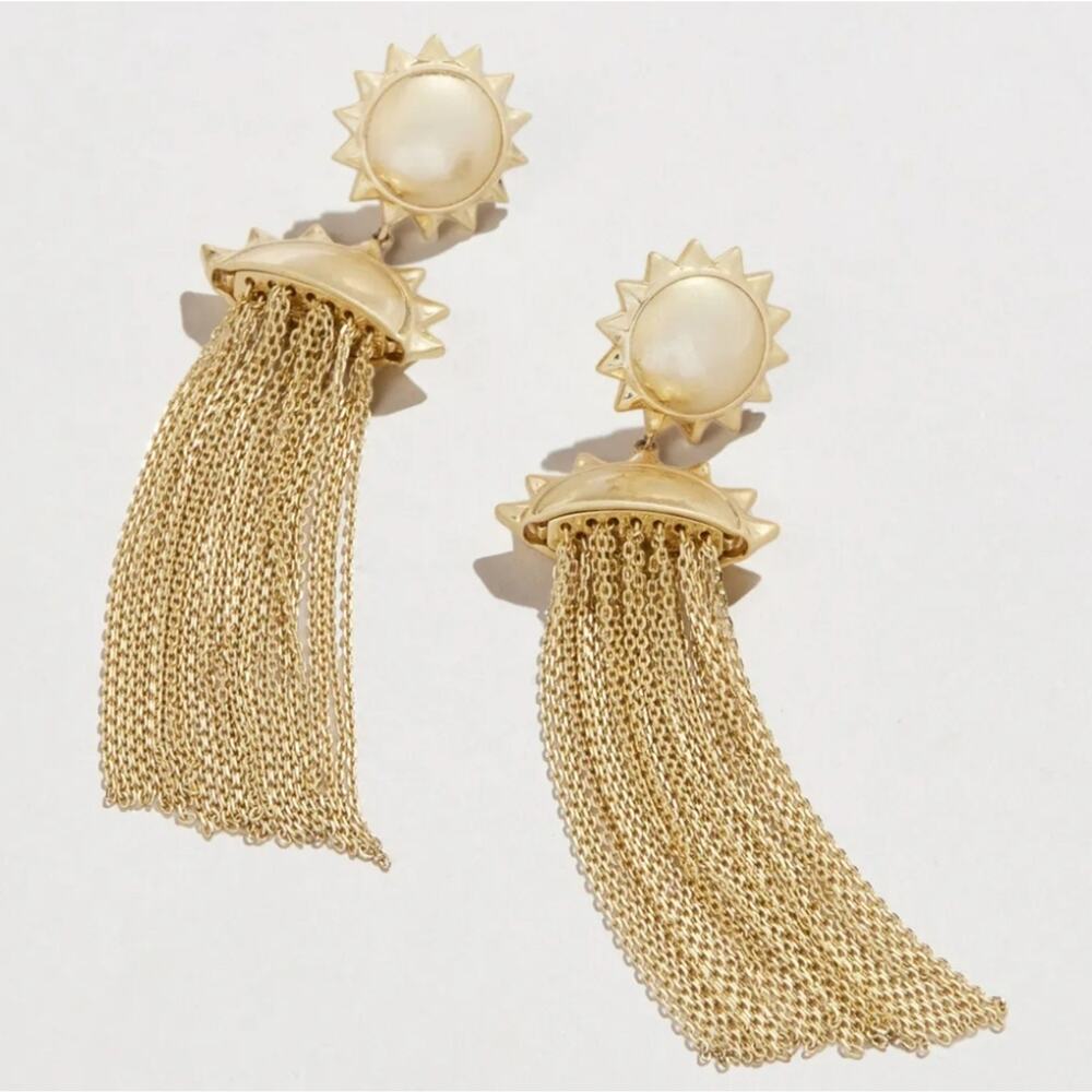 Kendra Scott‎ Sienna Sun Gold Plated Tassel Earrings New!